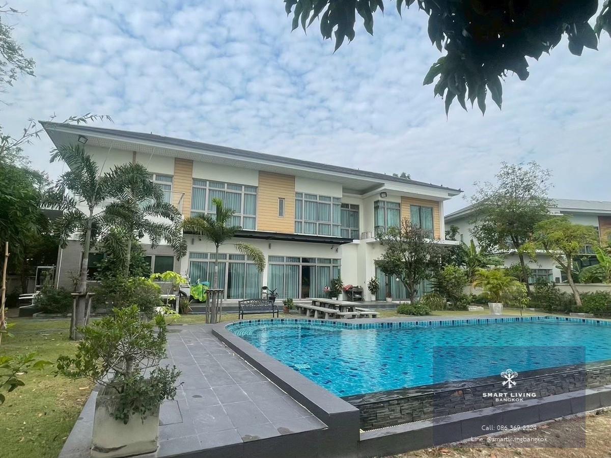 บ้านหรูริมทะเลสาบ รังสิต ปทุมธานี  พร้อมสระว่ายน้ำส่วนตัว ที่ดินขนาดใหญ่ 297.6 ตร.ว บรรยากาศรีสอร์ต เป็นส่วนตัวสูง