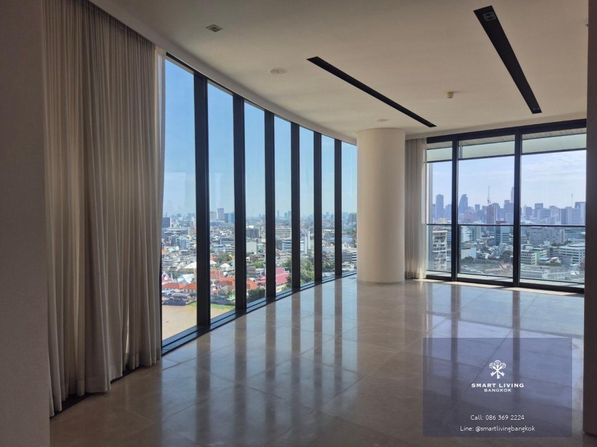 ให้เช่าคอนโดหรูริมแม่น้ำเจ้าพระยา Banyan Tree Residences Riverside Bangkok 2 ห้องนอน 160 ตร.ม. วิวแม่น้ำพาโนรามา ใกล้ ICONSIAM