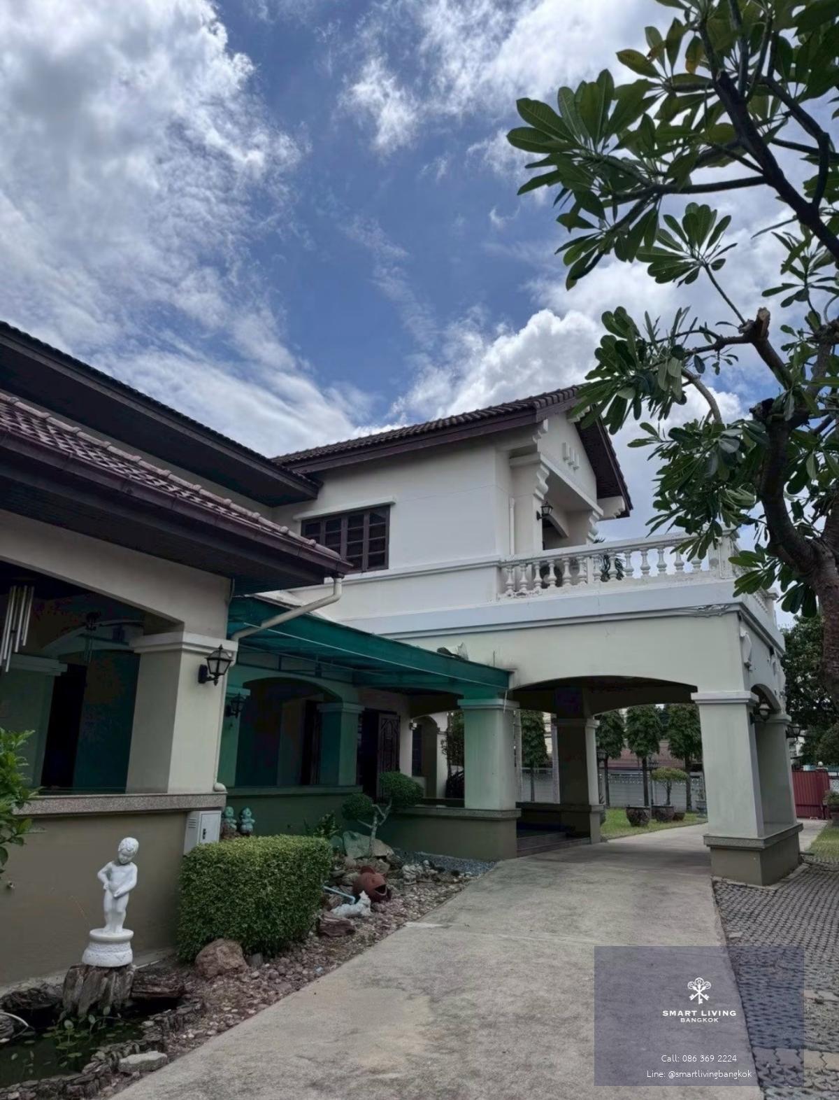 บ้านเดี่ยวให้เช่า หลังใหญ่ สนามหญ้ากว้าง รองรับโฮมออฟฟิศ ทำเลงามวงศ์วาน ใกล้แหล่งไลฟ์สไตล์สำคัญ