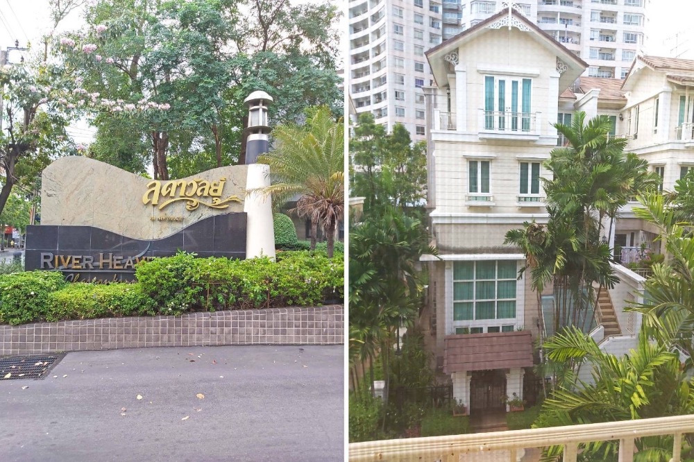 Townhome ริมแม่น้ำ ใกล้ เอเซียทีค และ Shrewsbury international school ให้เช่า 130k