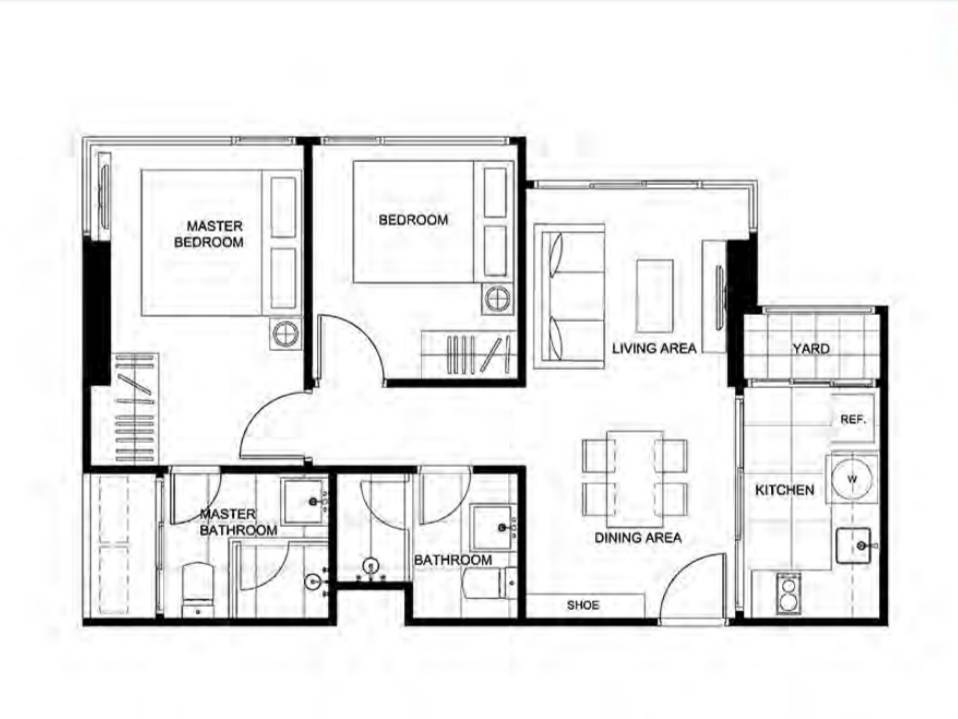 ให้เช่า Taka haus , 2 ห้องนอน ใกล้ BTS Ekkamai