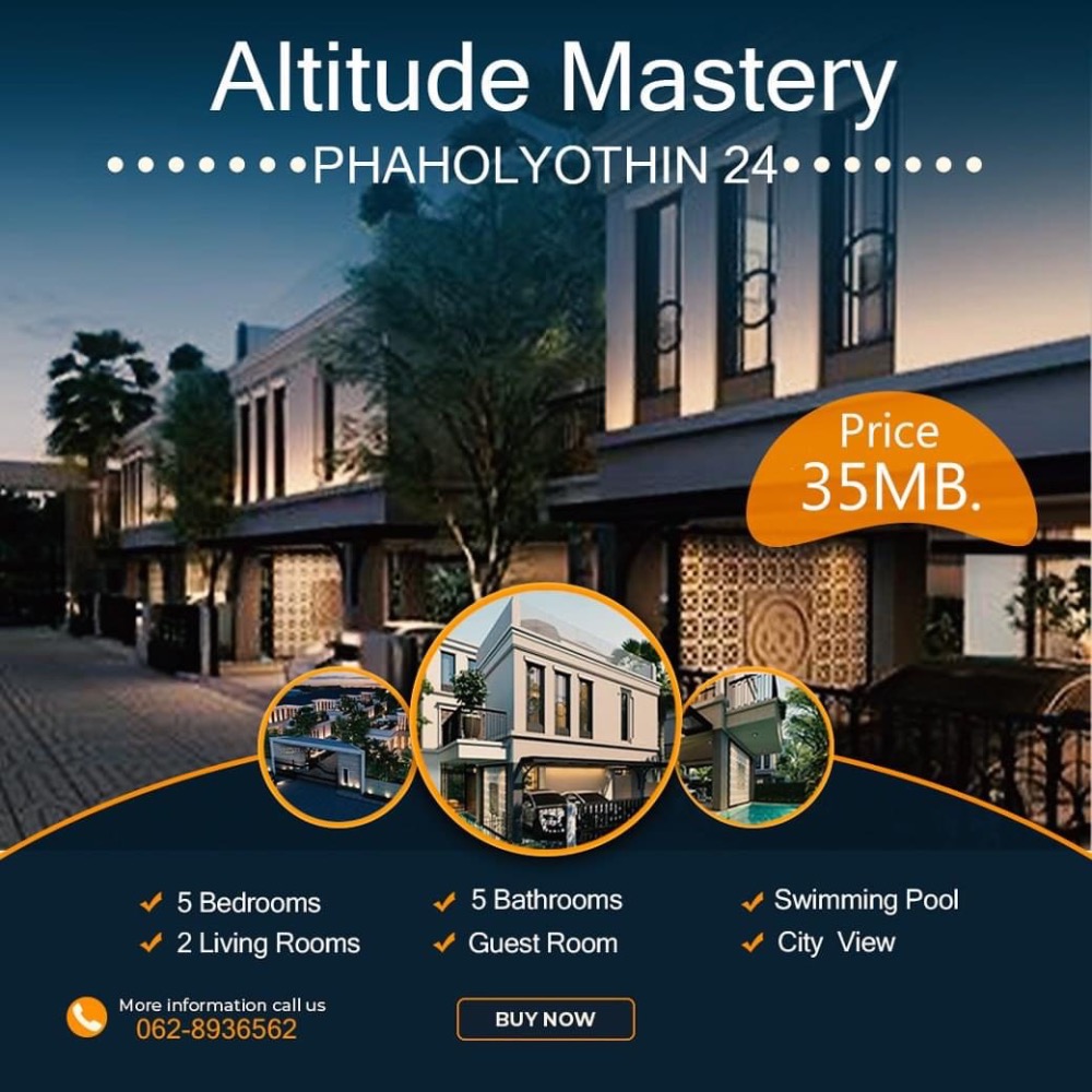 🔥 ขายด่วน Altitude Mastery Phahonyothin , 5 ห้องนอน ใกล้ BTS พหลโยธิน