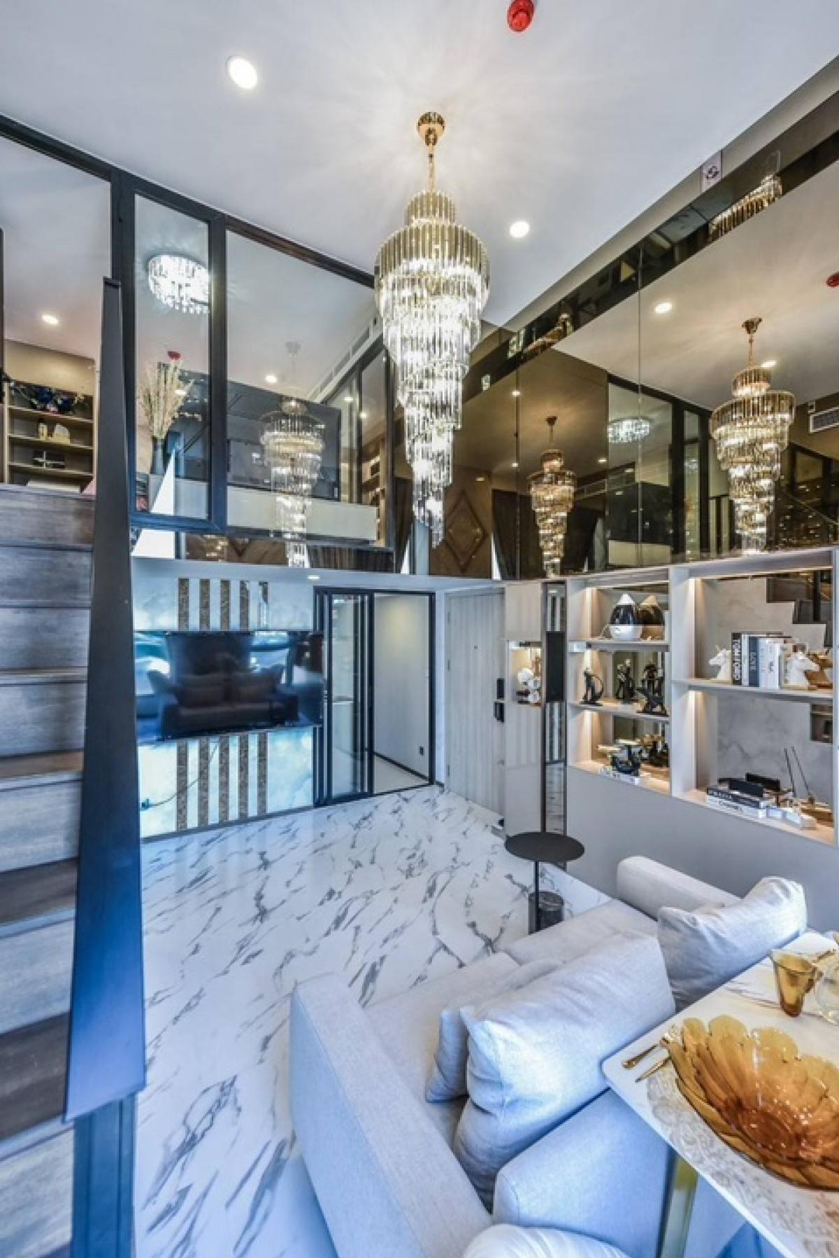 📢👇Duplex unit for rent at Park Origin Ratchathewi, nice decoration, unblocked view, near Siam Square, MBK mall, Chulalongkorn university.very good location as connected to 4 electric train lines (MRT Blue Line - BTS Green Line - MRT Orange Line - Airport