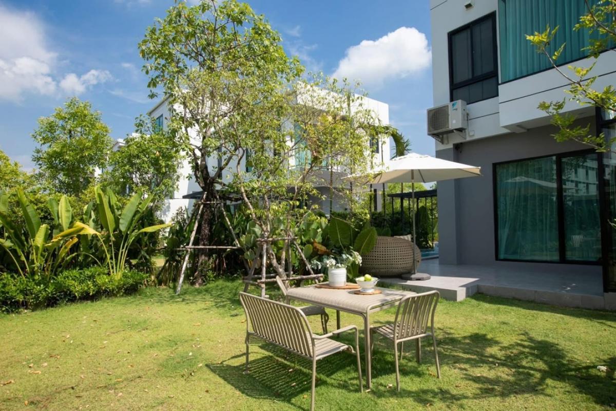 📢👇 Pool villa, 3-story at Altitude Forest Onnut-Latkrabang, nice modern decoration or able to rent as unfurnished