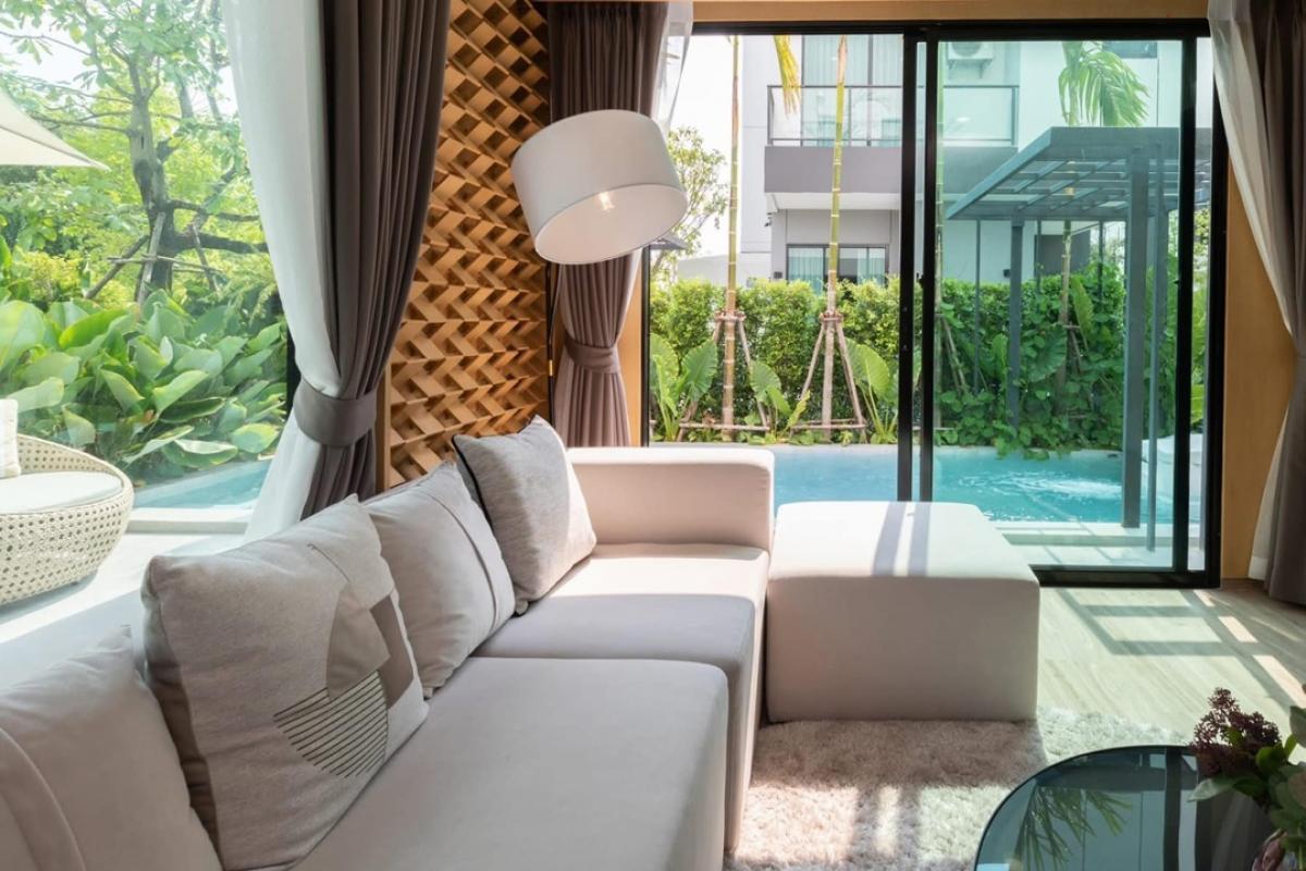📢👇 Pool villa, 3-story at Altitude Forest Onnut-Latkrabang, nice modern decoration or able to rent as unfurnished