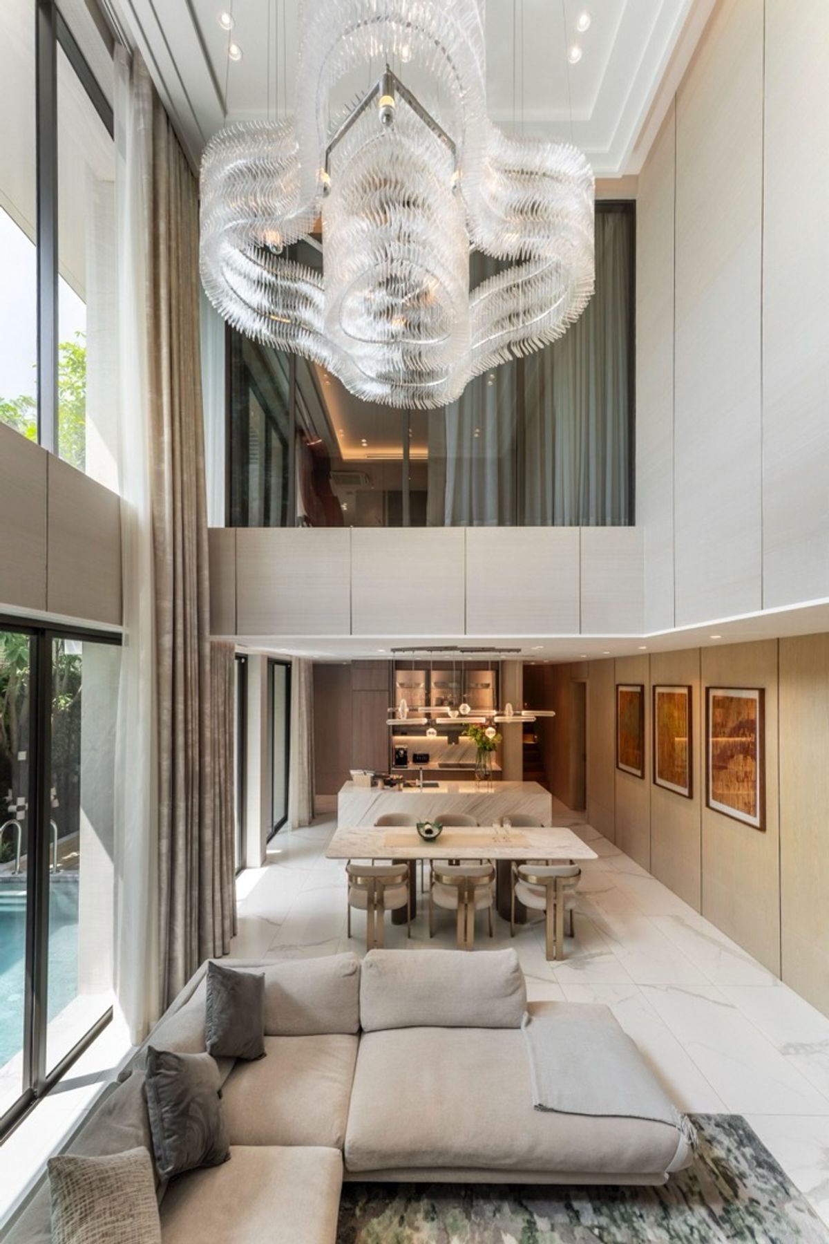 📢👇Pool Villa 3 ชั้น พร้อมลิฟต์และสระว่ายน้ำส่วนตัว สงบ ร่มรื่น ในอ้อมกอดของธรรมชาติ เดินทางสะดวก ใกล้ใจกลางเมือง ใกล้จุดขึ้นลงทางด่วน ภาพบ้านตัวอย่าง