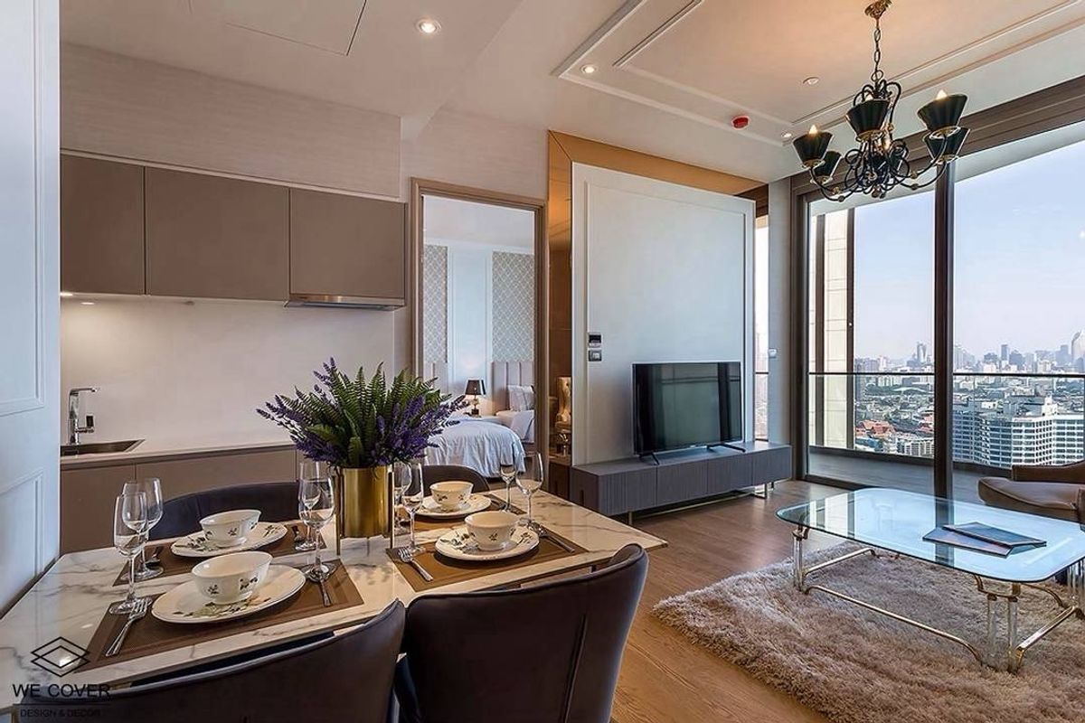 📢👇 Luxury condo by the river at Magnolia Waterfront Residences , located beside Bangkok landmark: Icon Siam,  river view at the balcony, modern desire, enjoy fireworks in every occasion, fully furnished, ready to move in