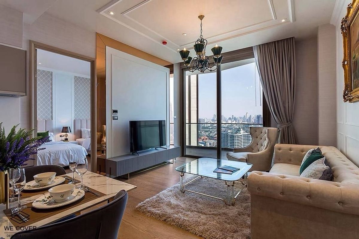 📢👇 Luxury condo by the river at Magnolia Waterfront Residences , located beside Bangkok landmark: Icon Siam,  river view at the balcony, modern desire, enjoy fireworks in every occasion, fully furnished, ready to move in